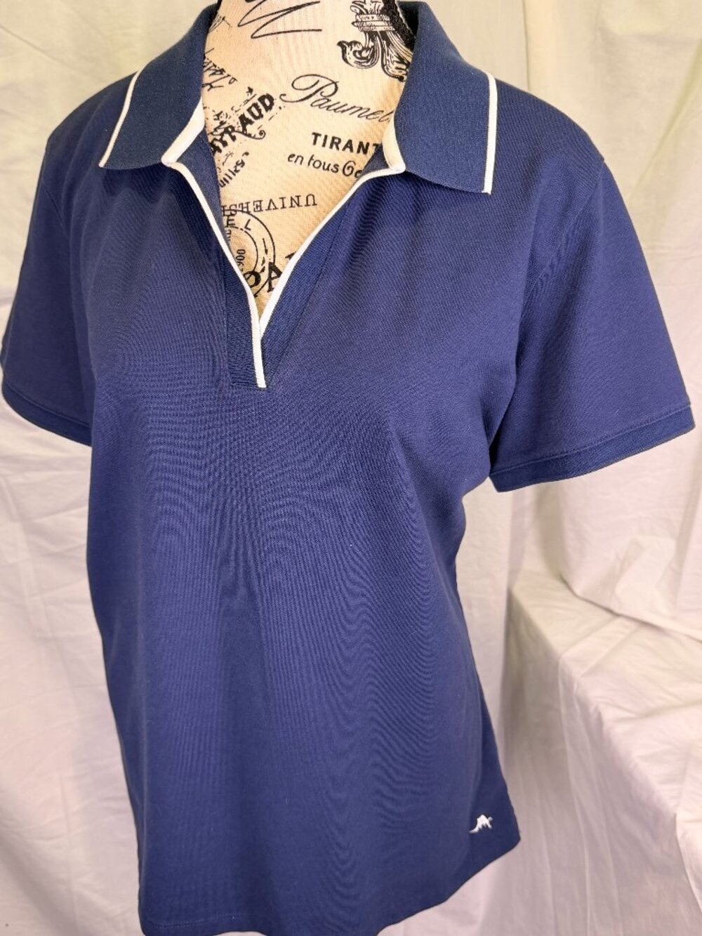 Tommy Bahama IslandZone Blue Polo Shirt Women’s Size L